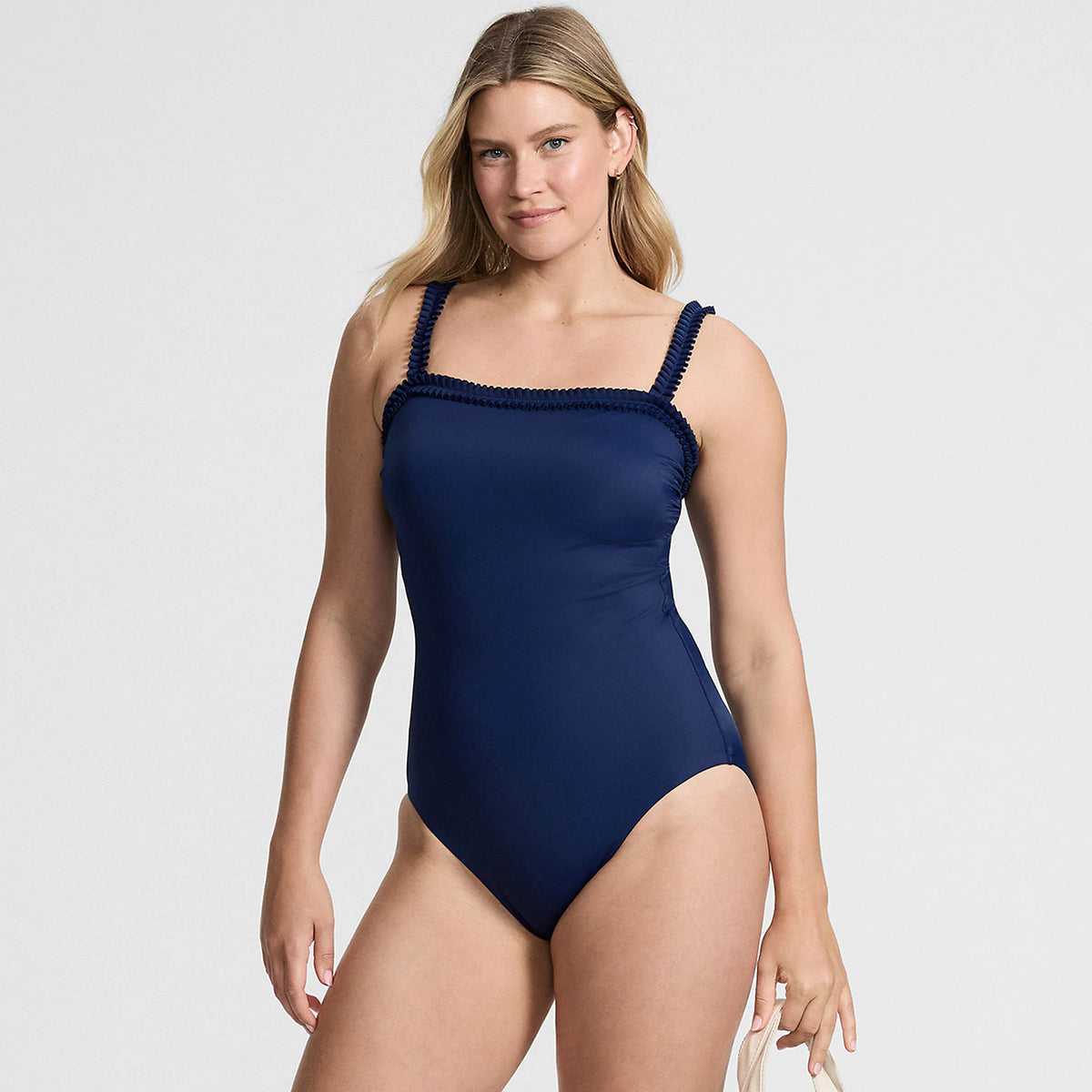 Women's Tugless Pleated Ruffle One Piece