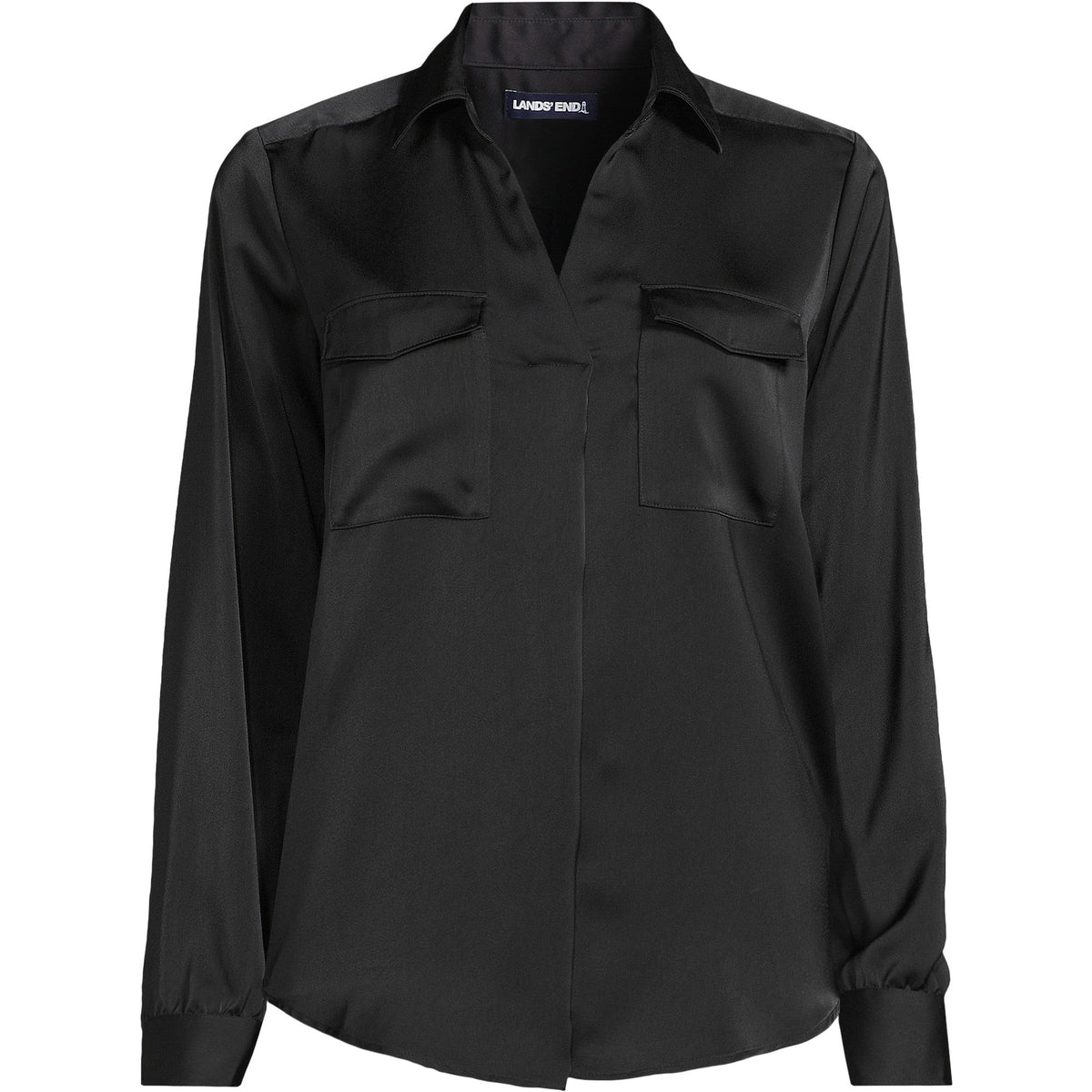 Women's Charmeuse Utility Popover Blouse