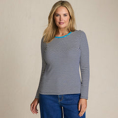 Women's Plus Size Long Sleeve Micro Rib T-Shirt
