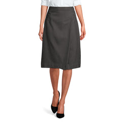 Women's Solid A-line Skirt Below The Knee