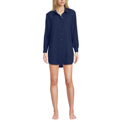 Women's Petite New Button-Up Shirt Cover-Up Dress