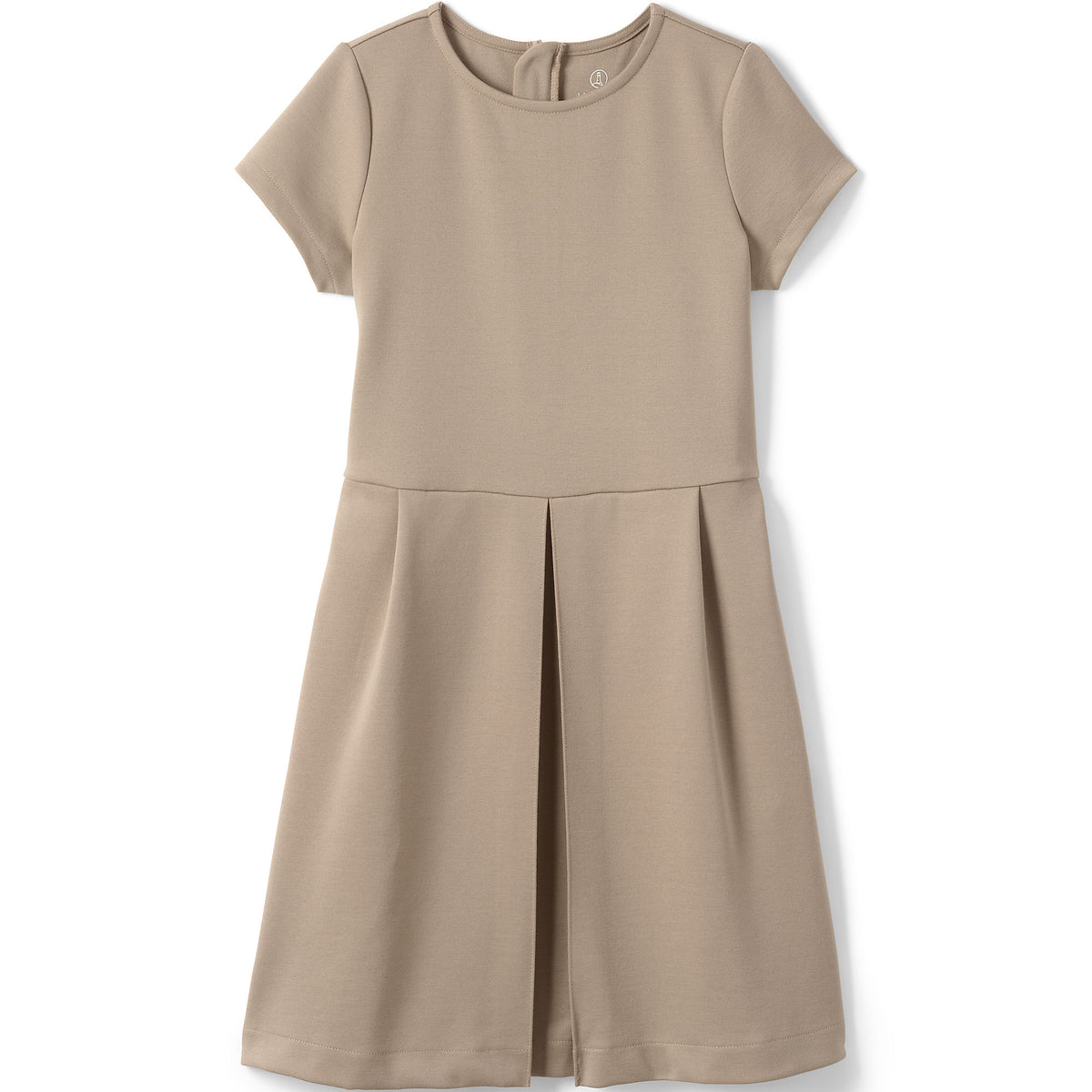 School Uniform Girls Short Sleeve Ponte Dress Top of Knee