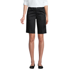 School Uniform Women's Plain Front Blend Chino Shorts