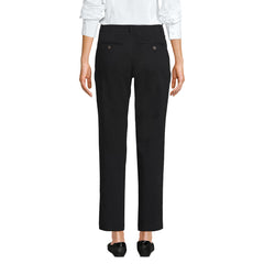 Women's Petite Mid Rise Classic Straight Leg Chino Ankle Pants