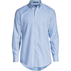 Men's Tailored Fit No Iron Pattern Supima Cotton Pinpoint Buttondown Collar Dress Shirt