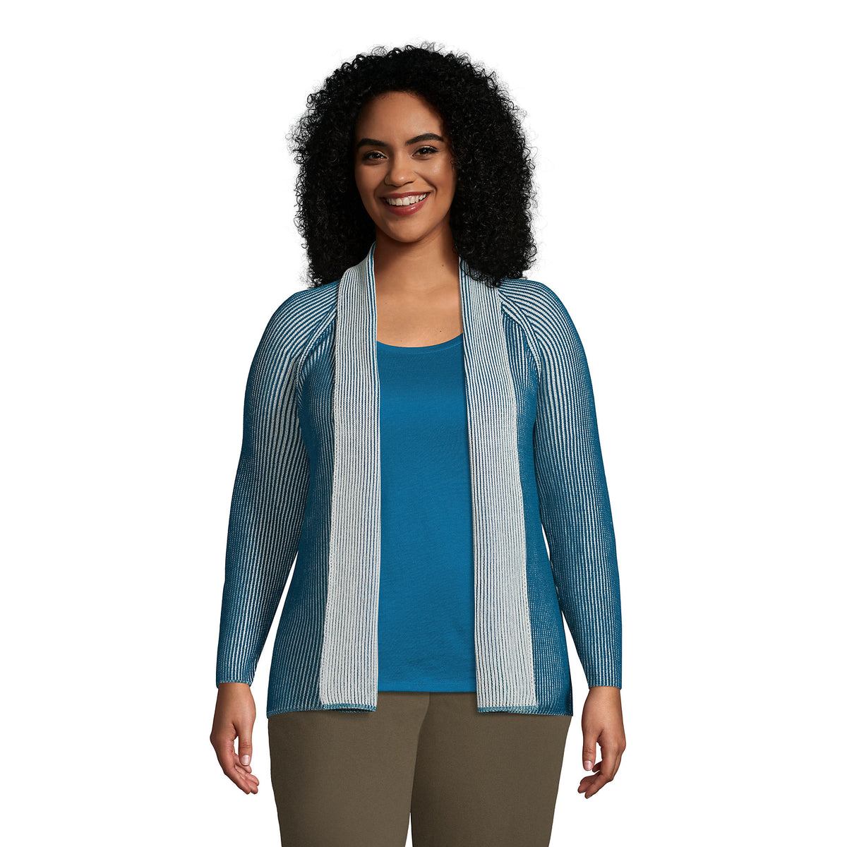 Women's Plus Size Drifter Shaker Open Cardigan Sweater