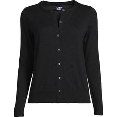 Women's Plus Size Fine Gauge Cotton Cardigan Sweater