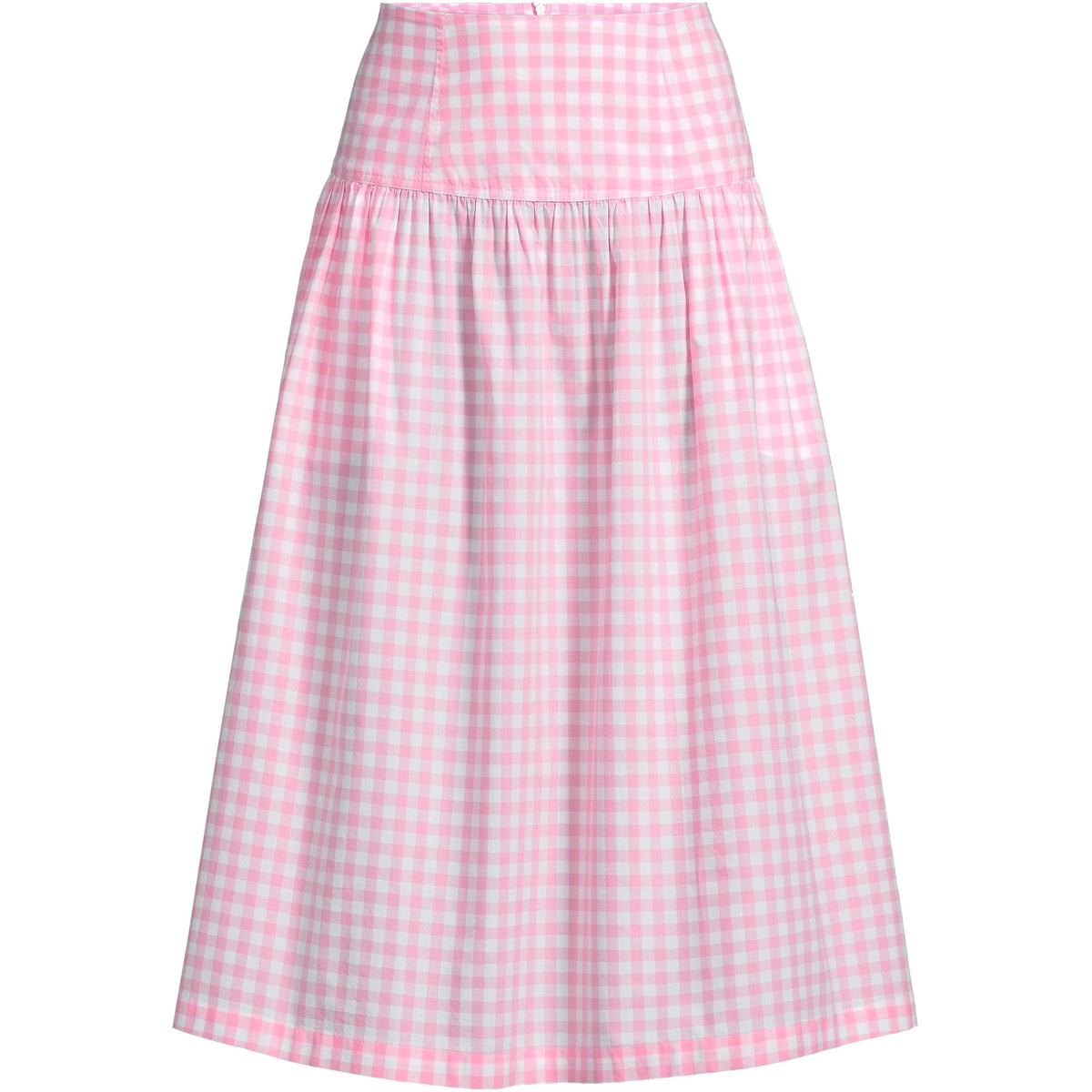 Women's Plus Size Poplin Drop Waist Midi Skirt - Set Bottom