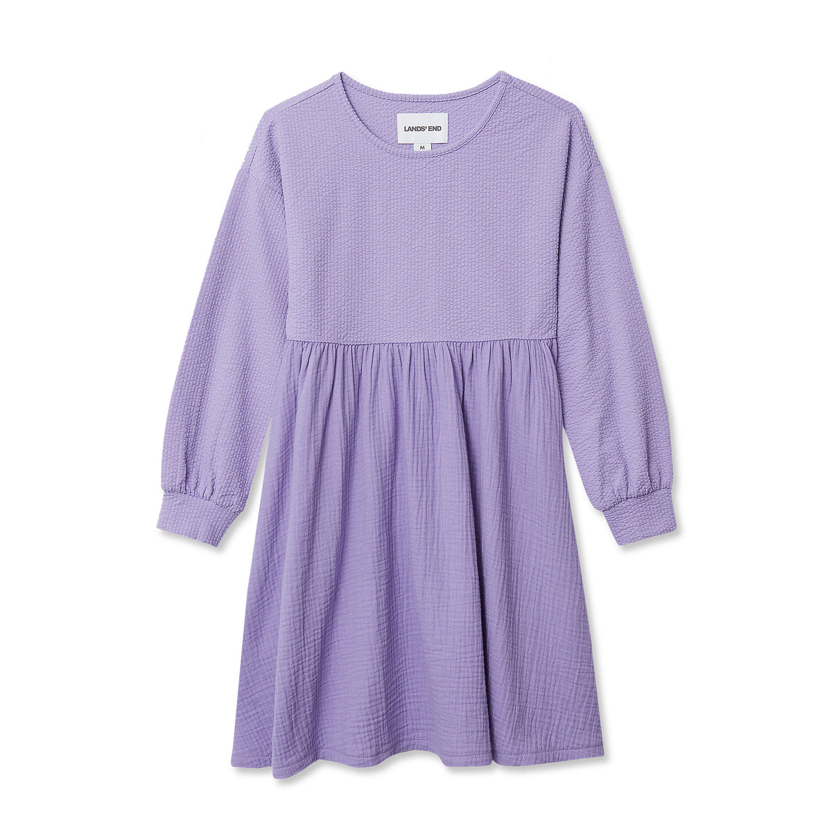 Girls Long Sleeve Ribbed Dress