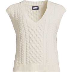 Women's Plus Size Cable Vest Sweater