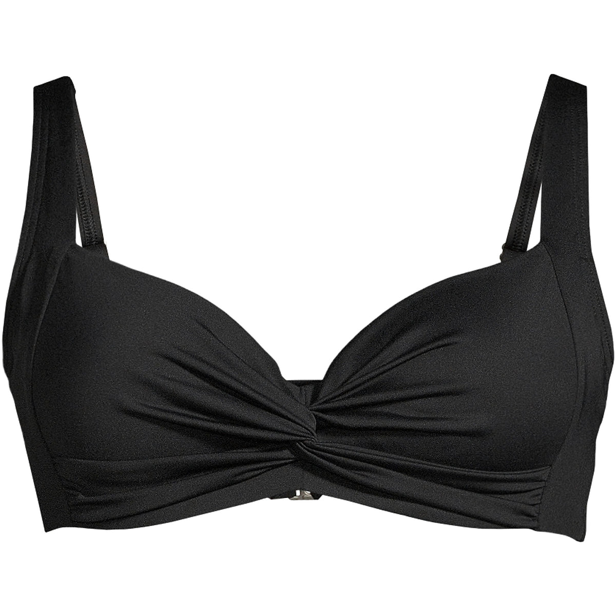 Women's D-Cup Chlorine Resistant Twist Front Underwire Bikini Swimsuit Top
