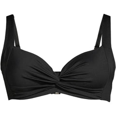 Women's Chlorine Resistant Twist Front Underwire Bikini Swimsuit Top