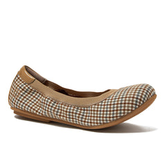Women's Comfort Slip On Plaid Ballet Flats