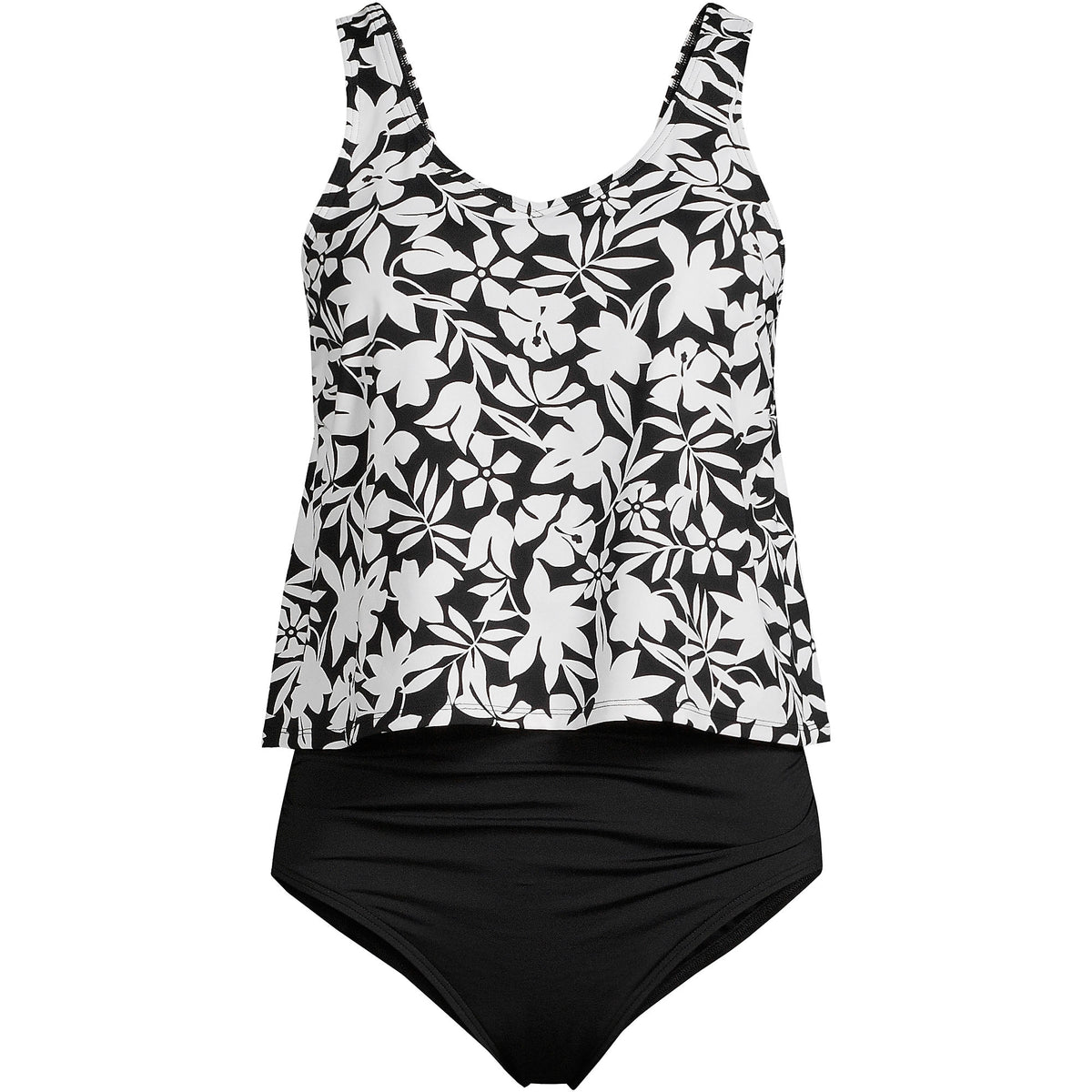 Women's Chlorine Resistant One Piece Fauxkini Swimsuit