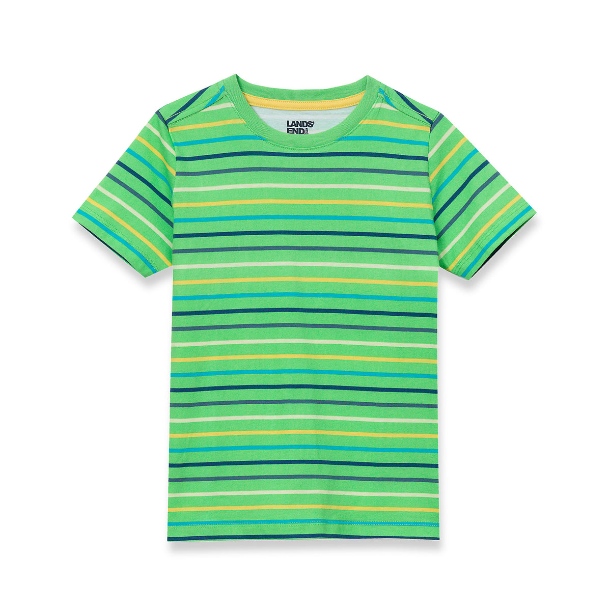 Boys Short Sleeve Stripe Crewneck Tee