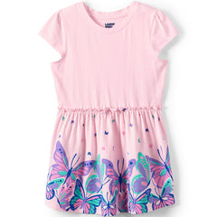 Girls Short Sleeve Gathered Waist Tunic Top