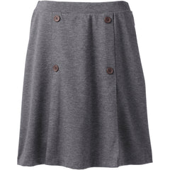 Women's Ponte Button Front Skort Above the Knee