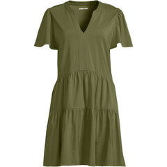 Women's Cotton Jersey Tiered Mini Dress