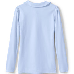 Girls Long Sleeve Peter Pan Collar Polo Shirt