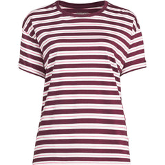 Women's Petite Oversized Supima Short Sleeve Crew Neck T-Shirt