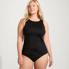 Women's Plus Size DD-Cup High Neck UPF 50 Modest Tankini Swimsuit Top