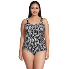 Women's Plus Size DDD-Cup Tugless Low Leg One Piece Swimsuit