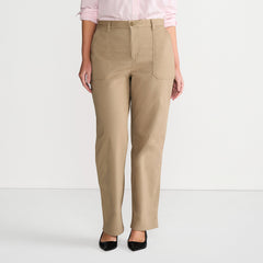Women's Plus Size Herringbone Chino High Rise Utility Pants
