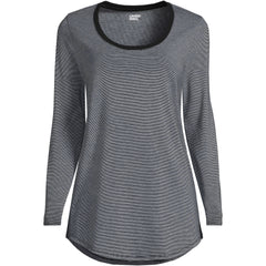 Women's Long Sleeve Power Performance Scoop Neck Curved Hem Tunic Tee