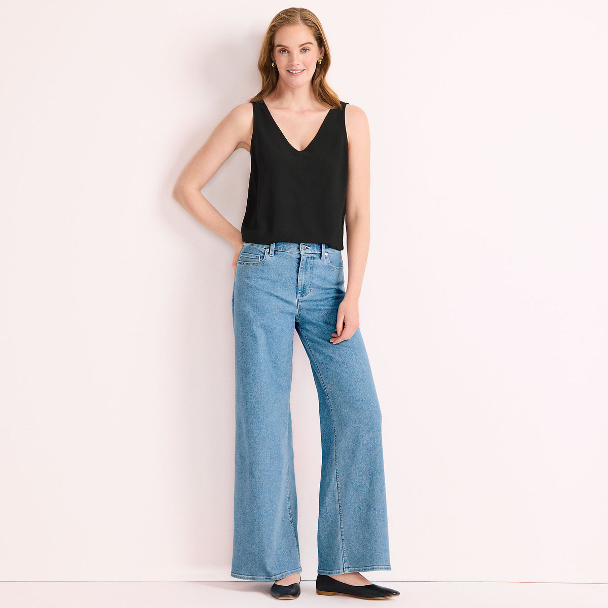 Women's Tall Recover Denim High Rise Extra Wide Leg Jeans