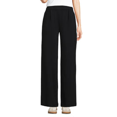 Women's Tall Sport Knit High Rise Pleated Wide Leg Pants
