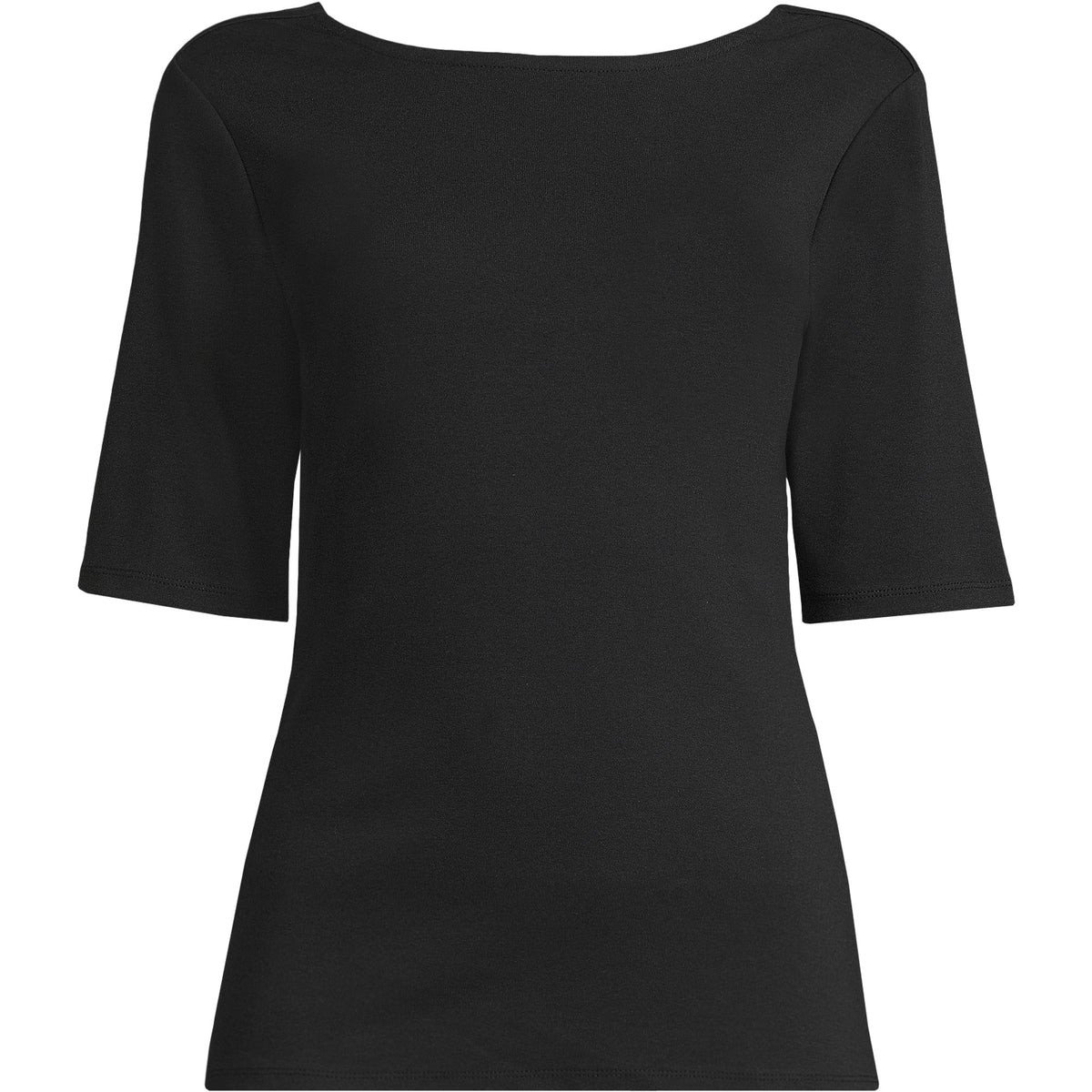 Women's Elbow Sleeve Polished Essentials High Neck Low Back Top