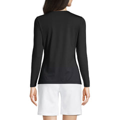 Women's Petite Long Sleeve Crewneck Garden Tee - Sunshade UPF 50 Quick Dry