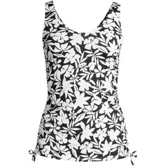 Women's D-Cup Chlorine Resistant Adjustable Underwire Tankini Swimsuit Top