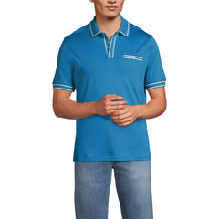 Men's Short Sleeve Tipped Welt Pocket Supima Polo