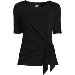 Women's Lightweight Jersey Tie Front Top