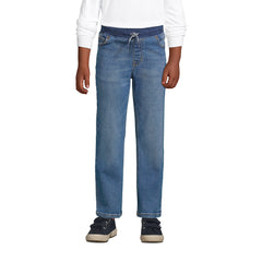 Boys Iron Knee Stretch Pull On Denim Jeans