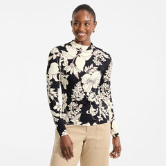 Women's Tall Long Sleeve Garden Tee Mock Neck- Sunshade UPF 50 Quick Dry