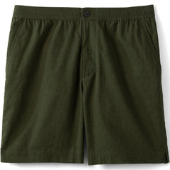 Men's 7" Linen Cotton Elastic Waist Short