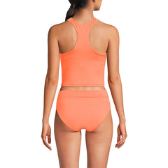 Women's High Neck Racerback Midkini Top