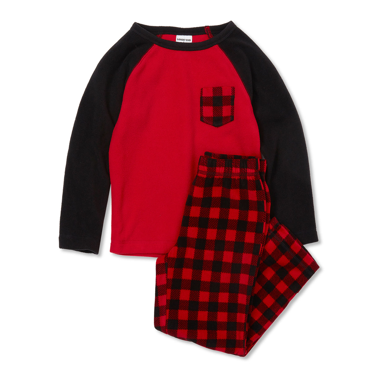 Kids Long Sleeve Pocket Fleece Pajama Set