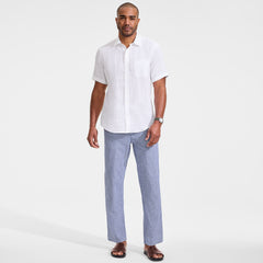 Men's Linen Blend Pull On Deck Pant