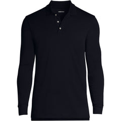 School Uniform Men's Long Sleeve Interlock Polo Shirt