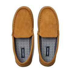 Men's Flannel Lined Suede Slip On Moccasin Slippers