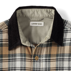Men's Big and Tall Authentic Flannel Shirt with Corduroy Collar