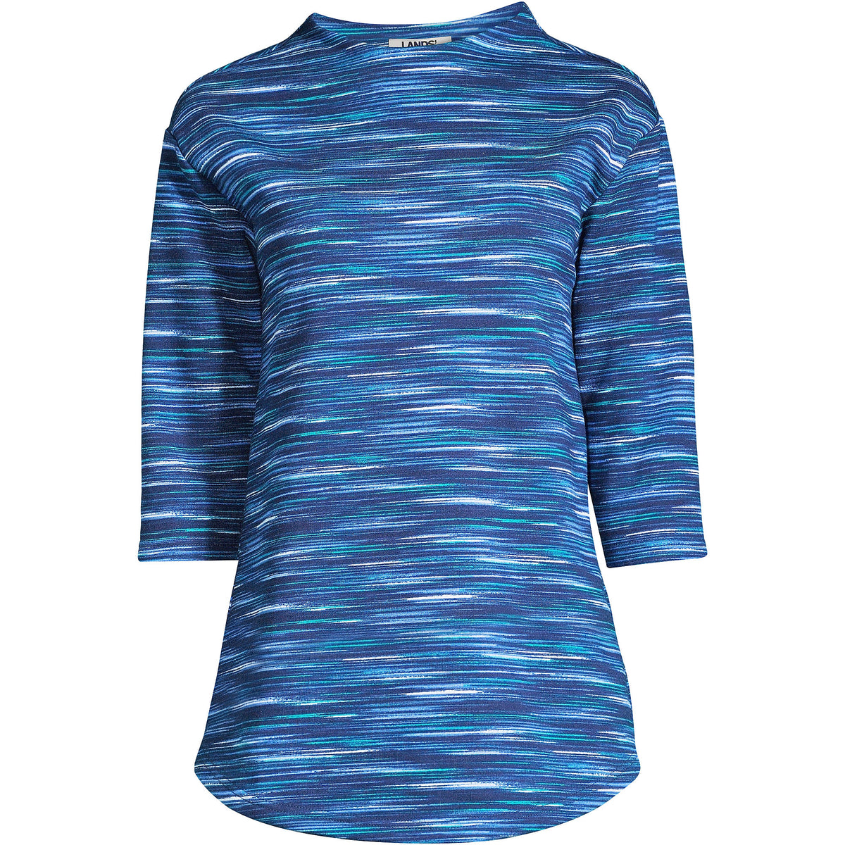 Women's Serious Sweats 3/4 Sleeve Funnel Neck Top