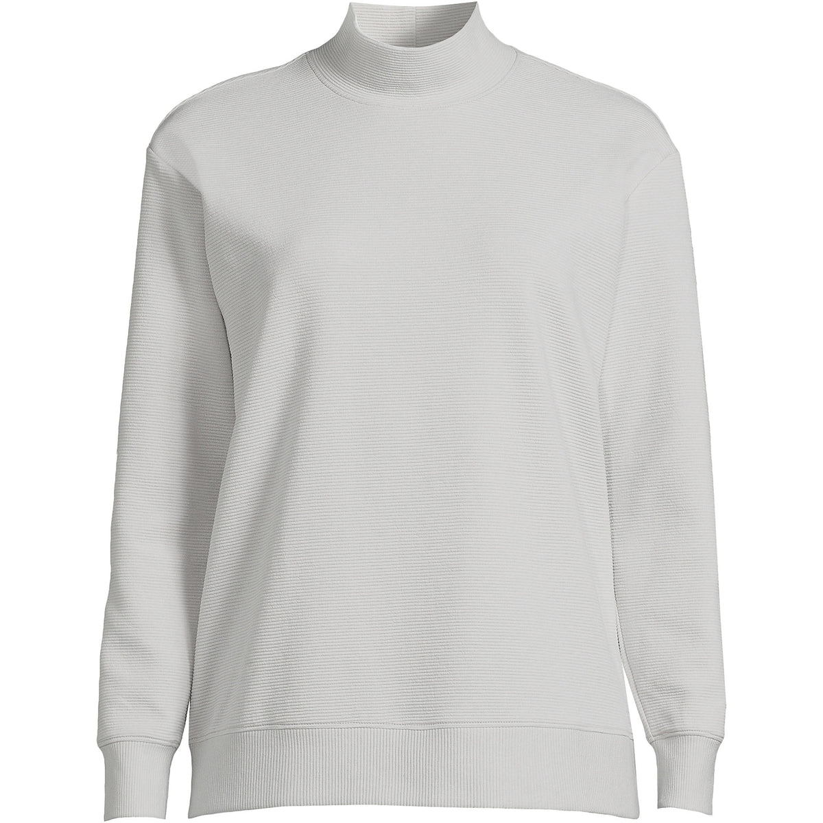 Women's Long Sleeve Ottoman Mock Pullover