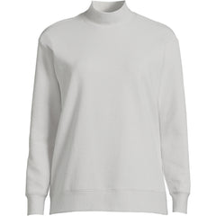 Women's Plus Size Long Sleeve Ottoman Mock Pullover