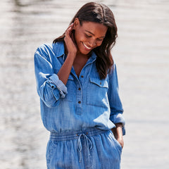 Women's TENCEL TM Fiber Popover Top