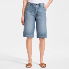 Women's Recover Denim Mid Rise 12" Trouser Shorts