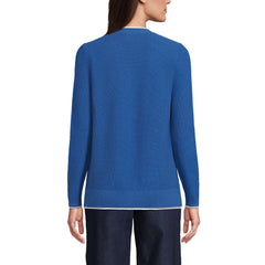 Women's Fine Gauge Cotton Cardigan and Tank Sweater Set